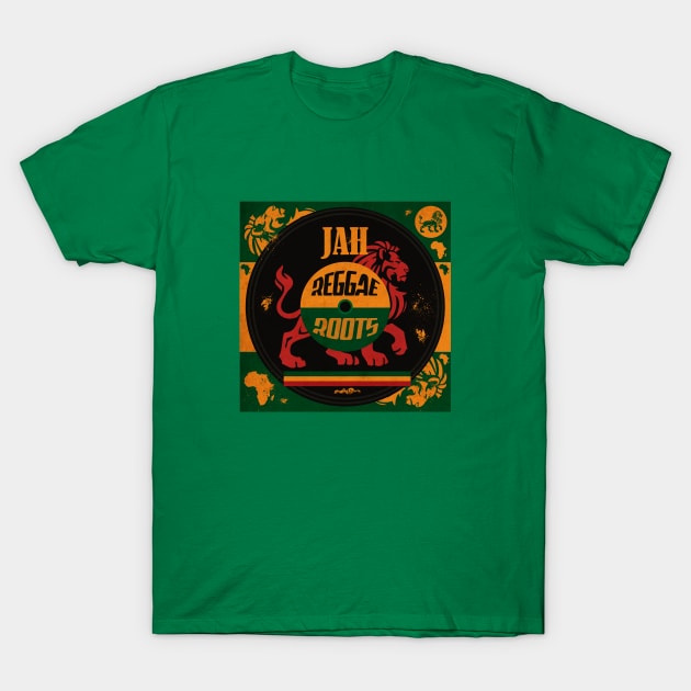 Roots Reggae Lion T-Shirt by CTShirts